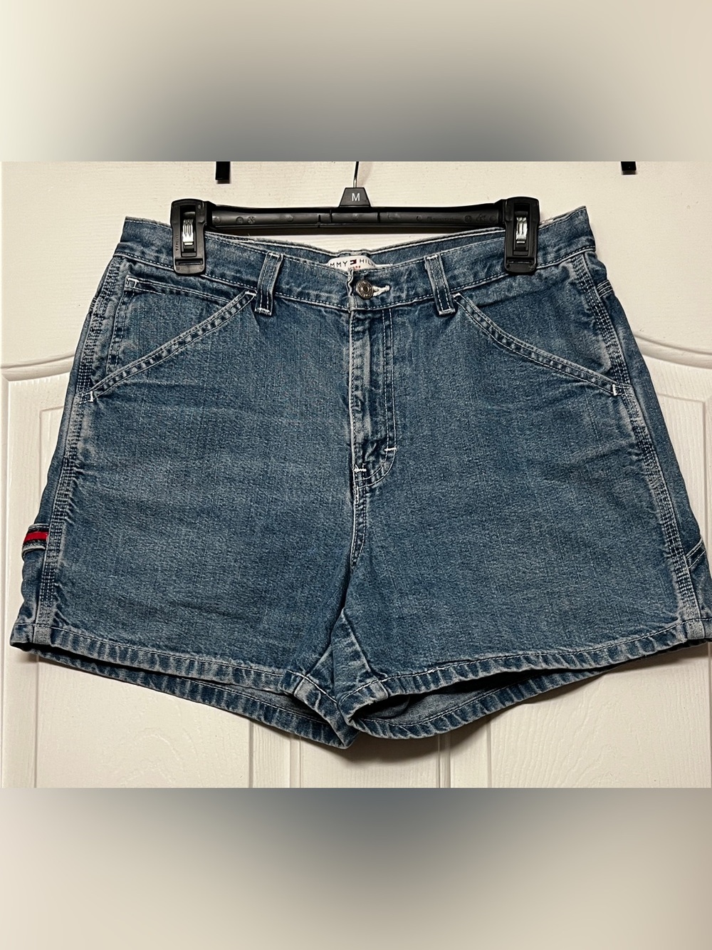 Tommy Hilfiger Medium Blue Denim High-Waist Women’s Shorts